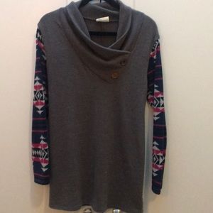 Gray pullover sweater
